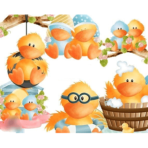 Kit Digital Familia Pintinhos 