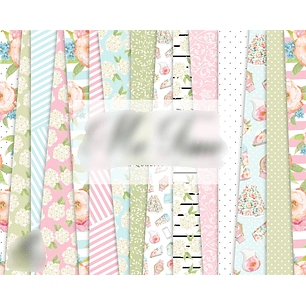 Kit Digital Papeis Aquarela Rosas 