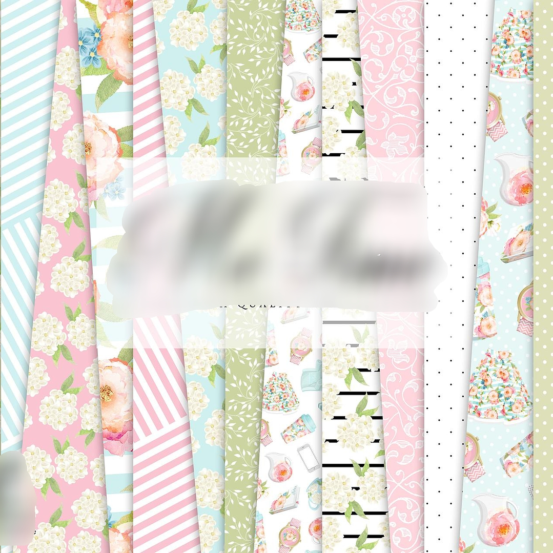 Kit Digital Papeis Aquarela Rosas  1