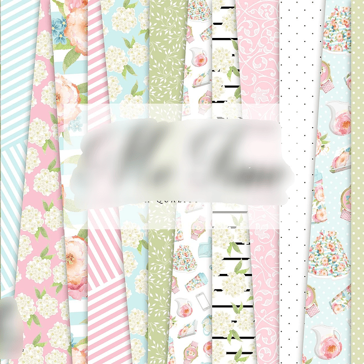 Kit Digital Papeis Aquarela Rosas  1