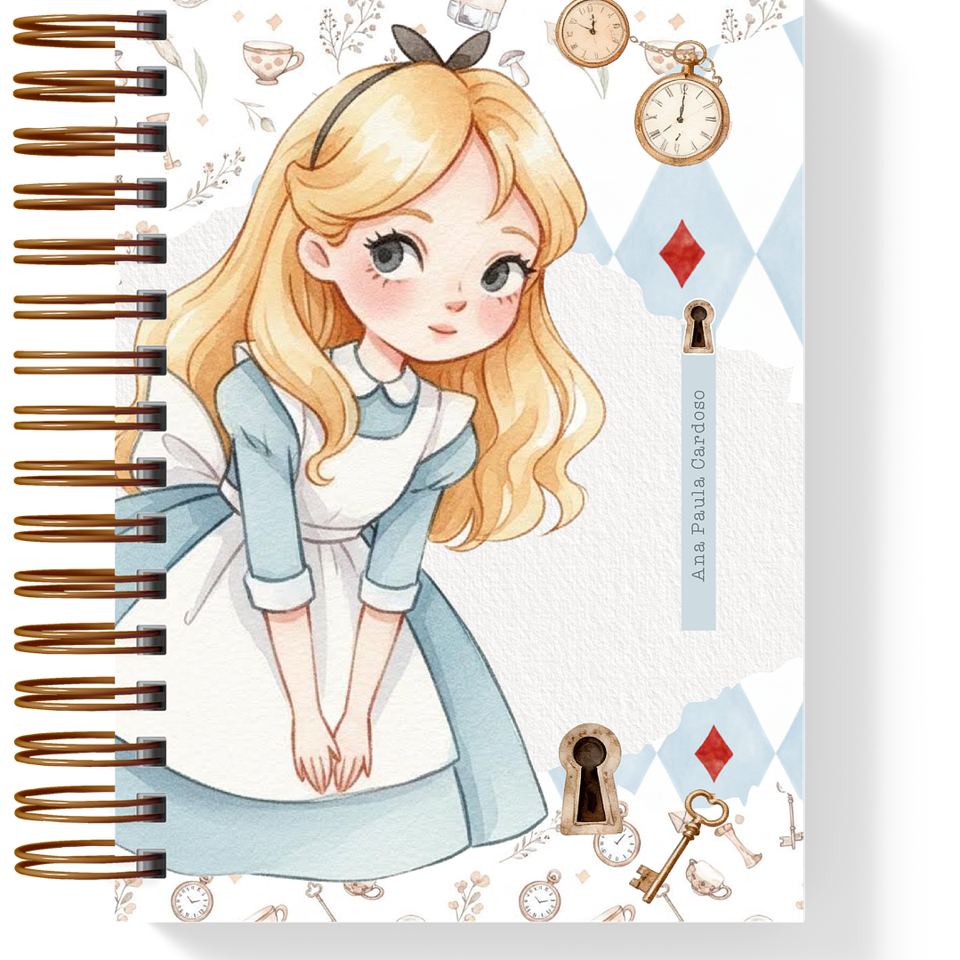 Arquivo Combo Encadernação Alice Através do Espelho  5