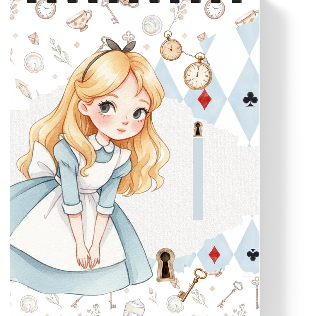 Arquivo Combo Encadernação Alice Através do Espelho  19