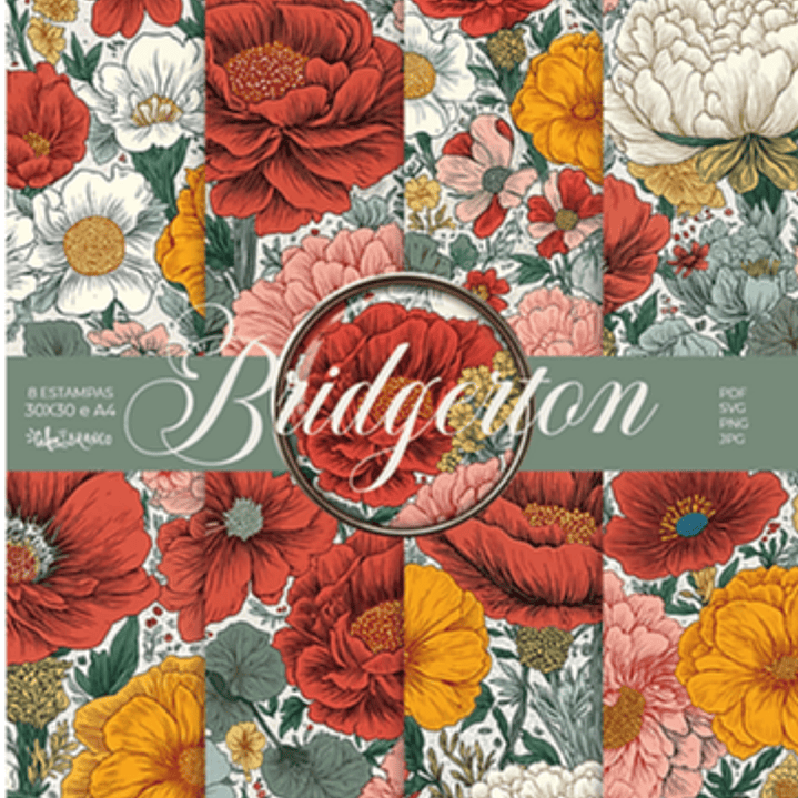Kit Digital Papéis em A4 Coleção Bridgerton 1