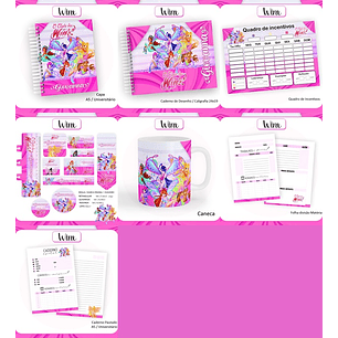 Arquivo Encadernação Escolar Winx