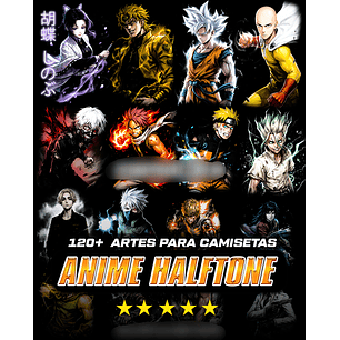 Arquivo 120 Artes Anime Halftone 