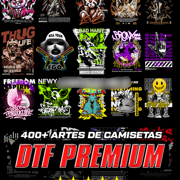 Arquivo 400+ Artes para Camisetas DTF UV Premium 1