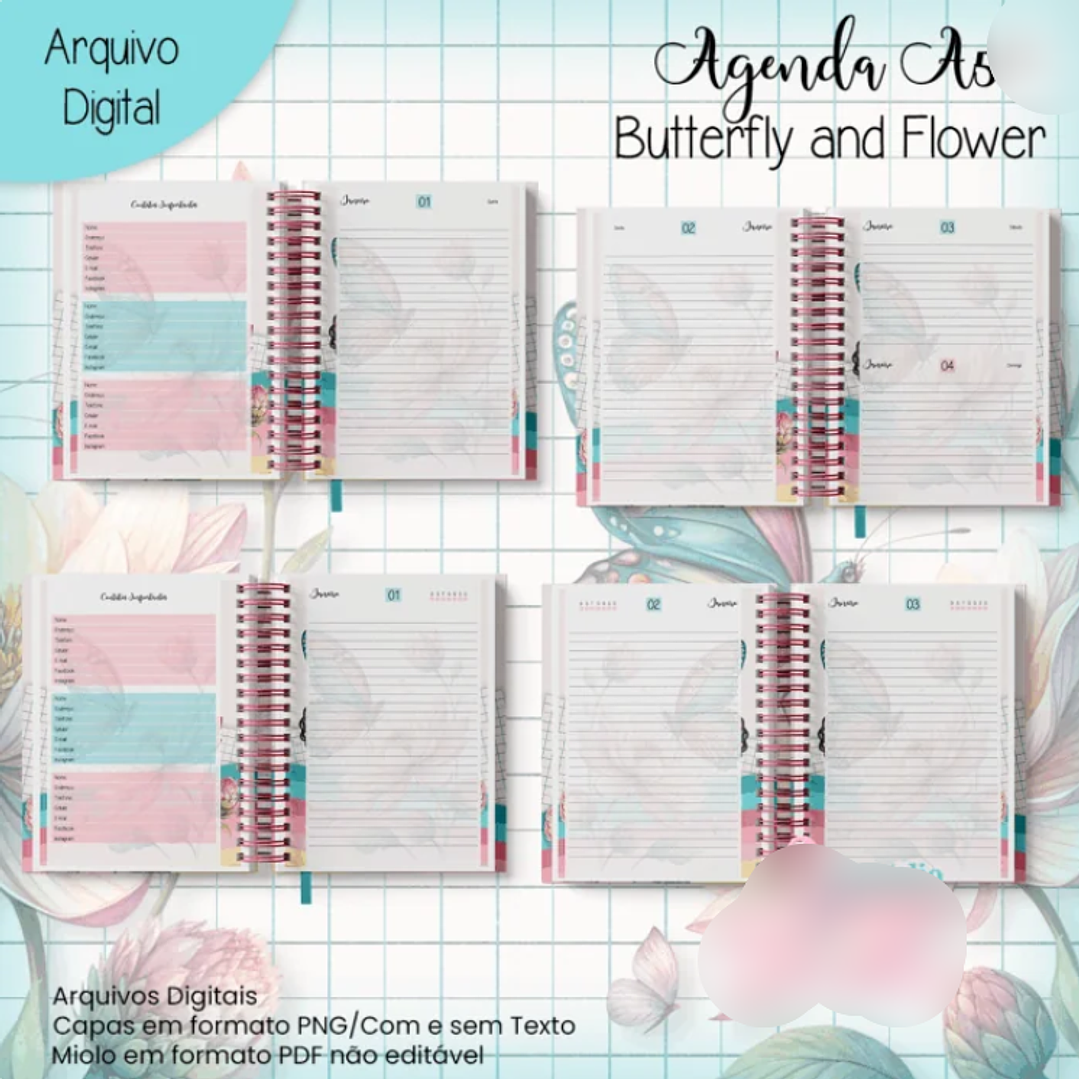 Arquivo Agenda A5 Borboleta e Flor 2026 4
