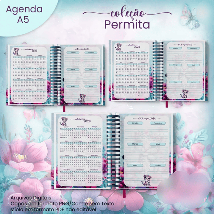 Arquivo Agenda A5 Não Datada Coleção Permita 2026 3