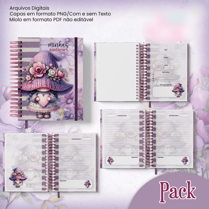 Arquivo Pack Gnomo Jardim Roxo 2026 3