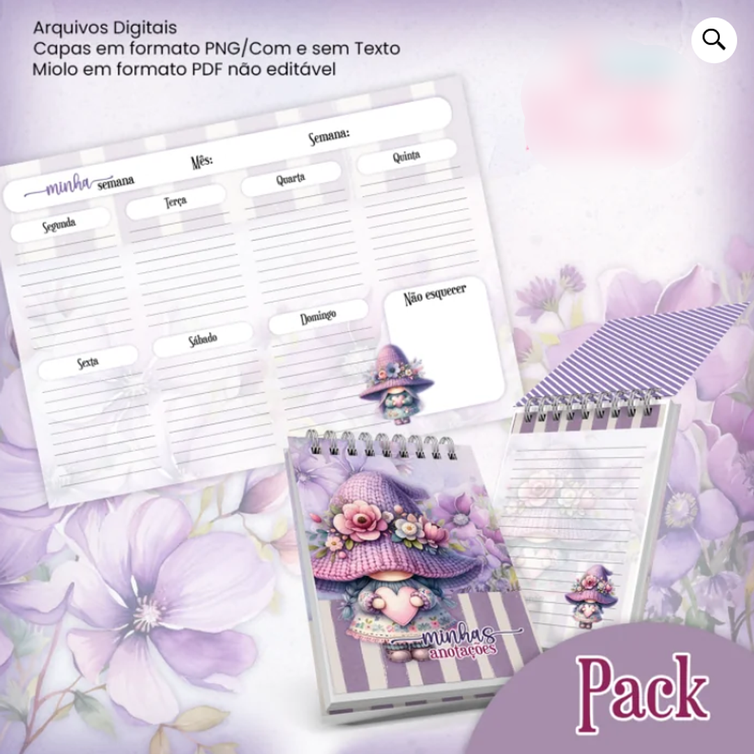 Arquivo Pack Gnomo Jardim Roxo 2026 4