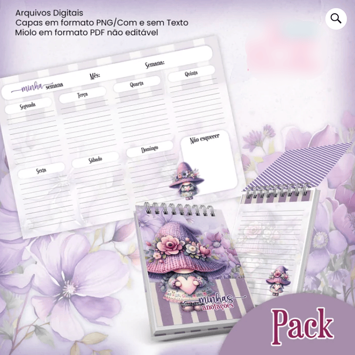 Arquivo Pack Gnomo Jardim Roxo 2026 4