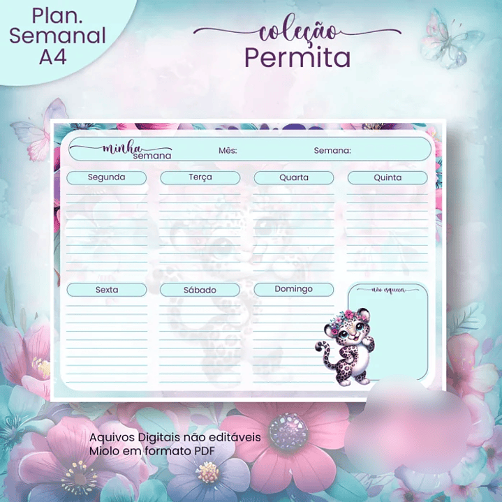 Arquivo Planejamento Semanal A4 Coleção Permita  1