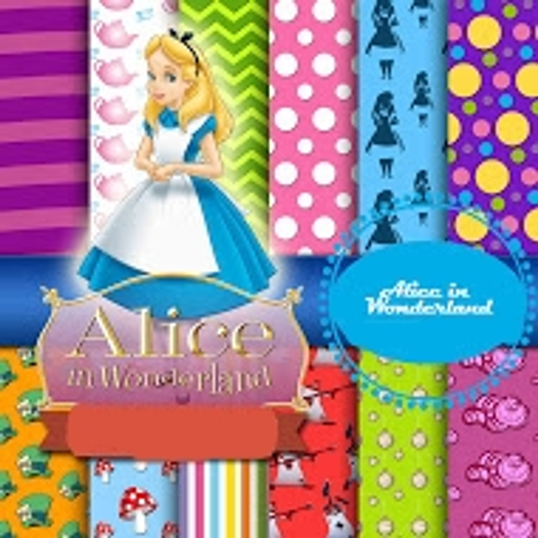 Kit Digital Alice no País das Maravilhas 1