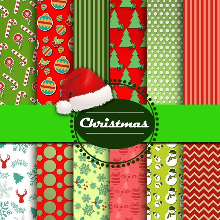 Kit Digital Papeis Natal  1