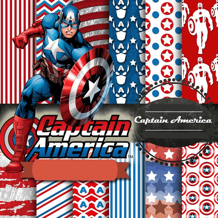 Kit Digital Capitão América  1
