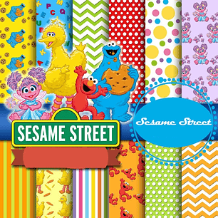 Kit Digital Monstrinhos da Vila Sesame 