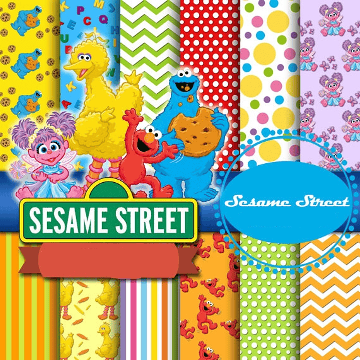 Kit Digital Monstrinhos da Vila Sesame  1