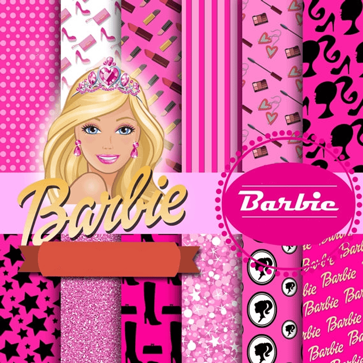 Kit Digital Barbie Rosa 1