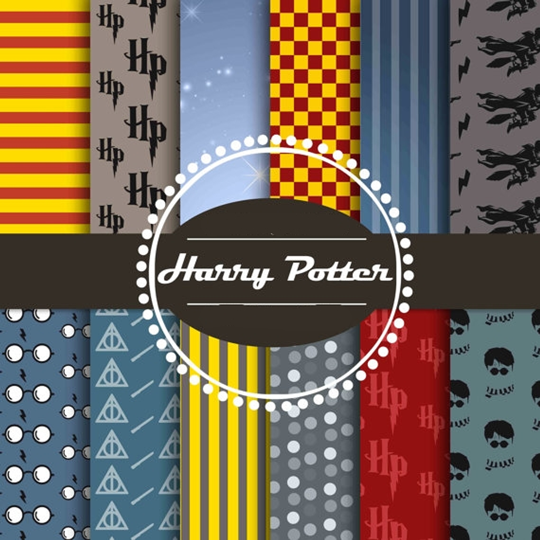 Kit Digital Papeis Harry Potter 1