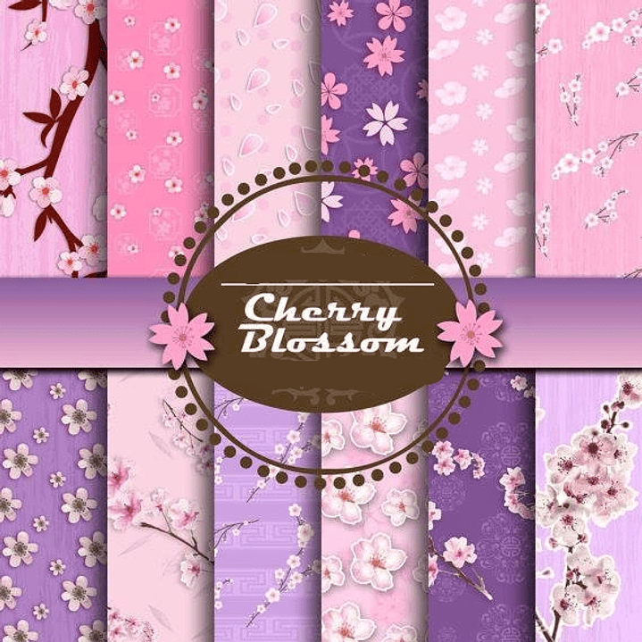 Kit Digital Papeis Flores Rosa  1