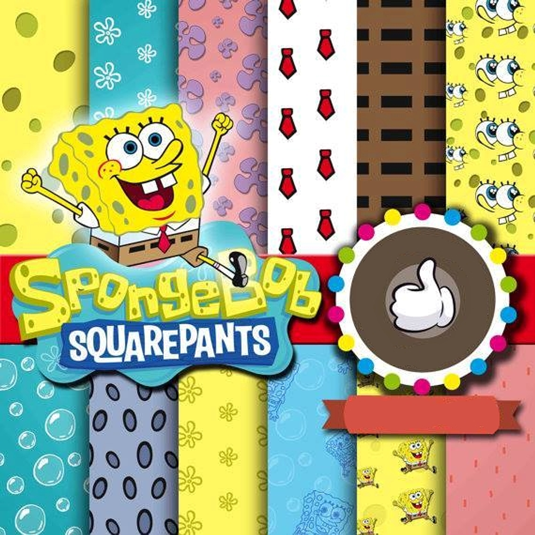 Kit Digital Bob Esponja Calça Quadrada  1