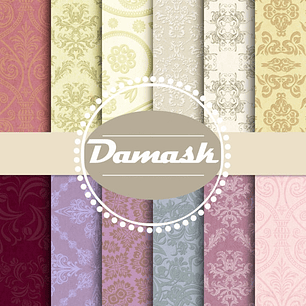 Kit Digital Papeis Cores de Dama