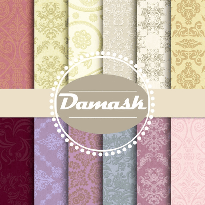 Kit Digital Papeis Cores de Dama 1