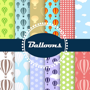 Kit Digital Papeis Balões 