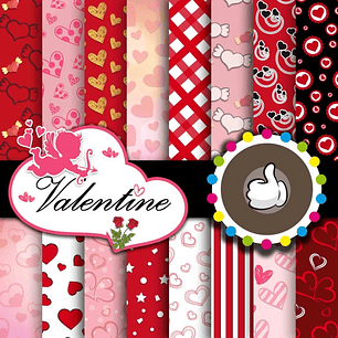 Kit Digital Papeis Romanticos  