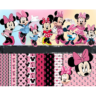 Kit Digital Minnie Mouse Rosa 