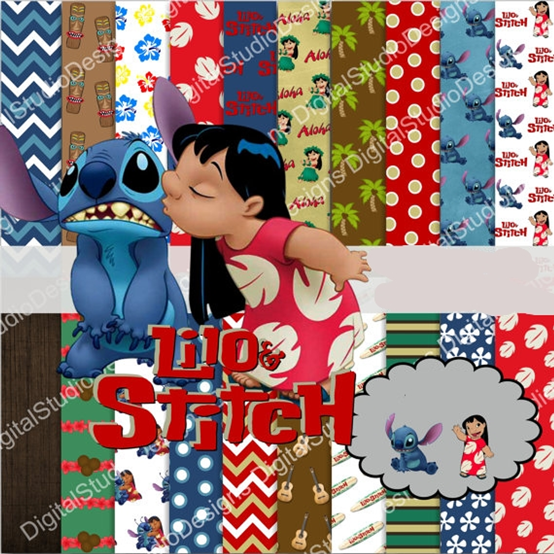 Kit Digital Lilo e Stitch  1