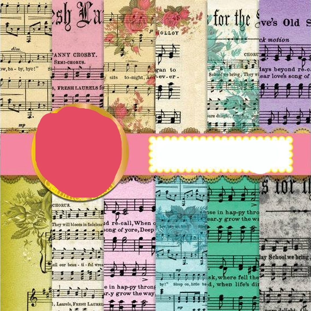 Kit Digital Papeis Musical  1