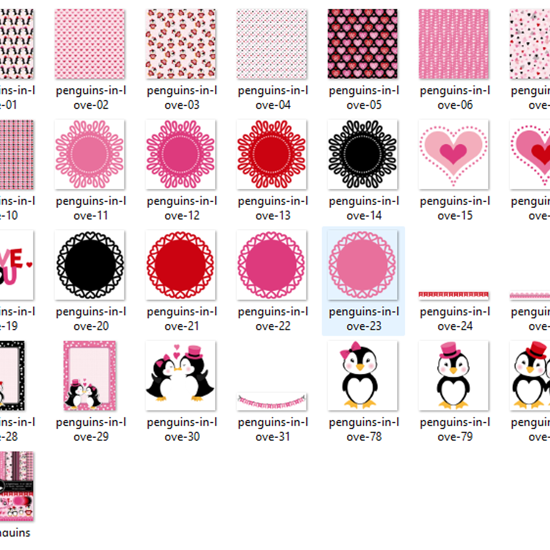 Kit Digital Pinguins Romanticos  5