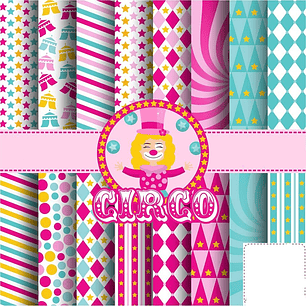 Kit Digital Papeis Circo 