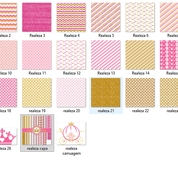 Kit Digital Papeis Realeza Rosa  2