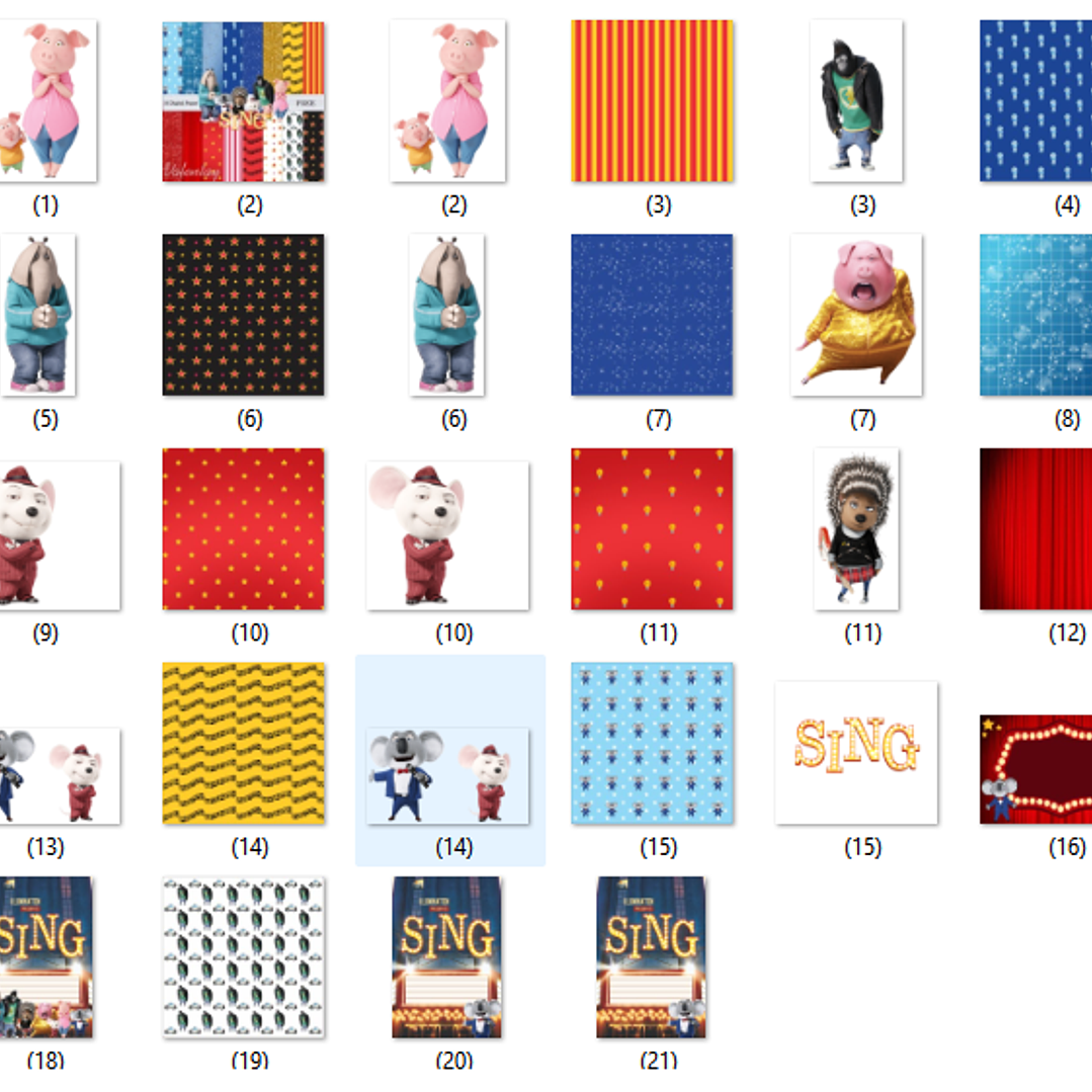 Kit Digital Papeis Singa 2