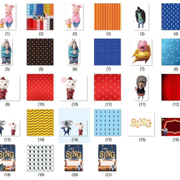 Kit Digital Papeis Singa 2