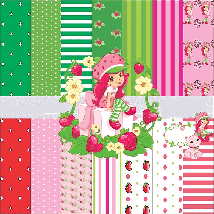 Kit Digital Papeis Moranguinho  1