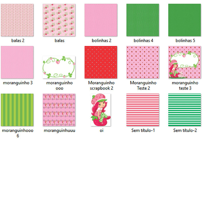 Kit Digital Papeis Moranguinho  2