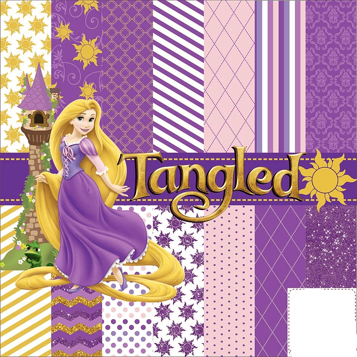 Kit Digital Papeis Rapunzel  1