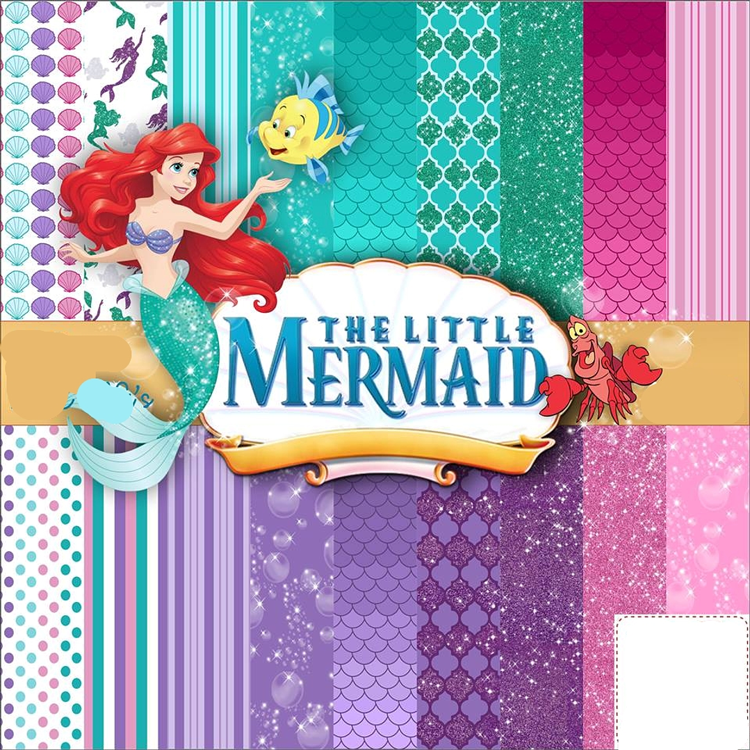 Kit Digital Papeis Sereia Ariel 1