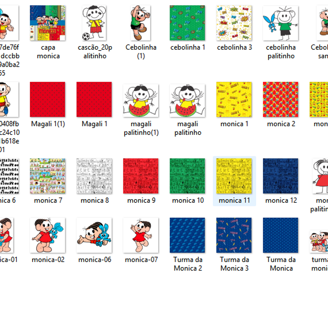 Kit Digital Papeis Turma da Monica  2