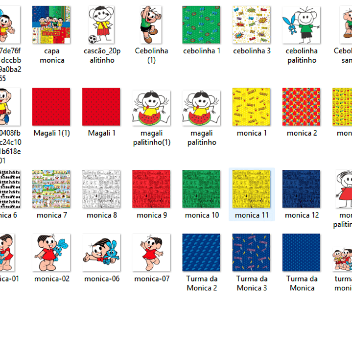 Kit Digital Papeis Turma da Monica  2