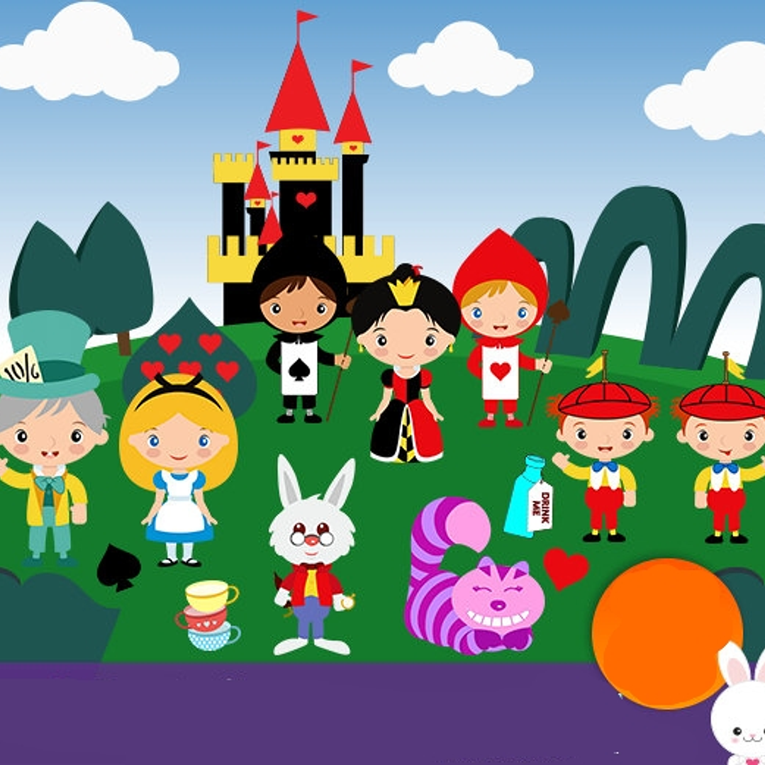 Kit Digital Alice no País das Maravilhas 1