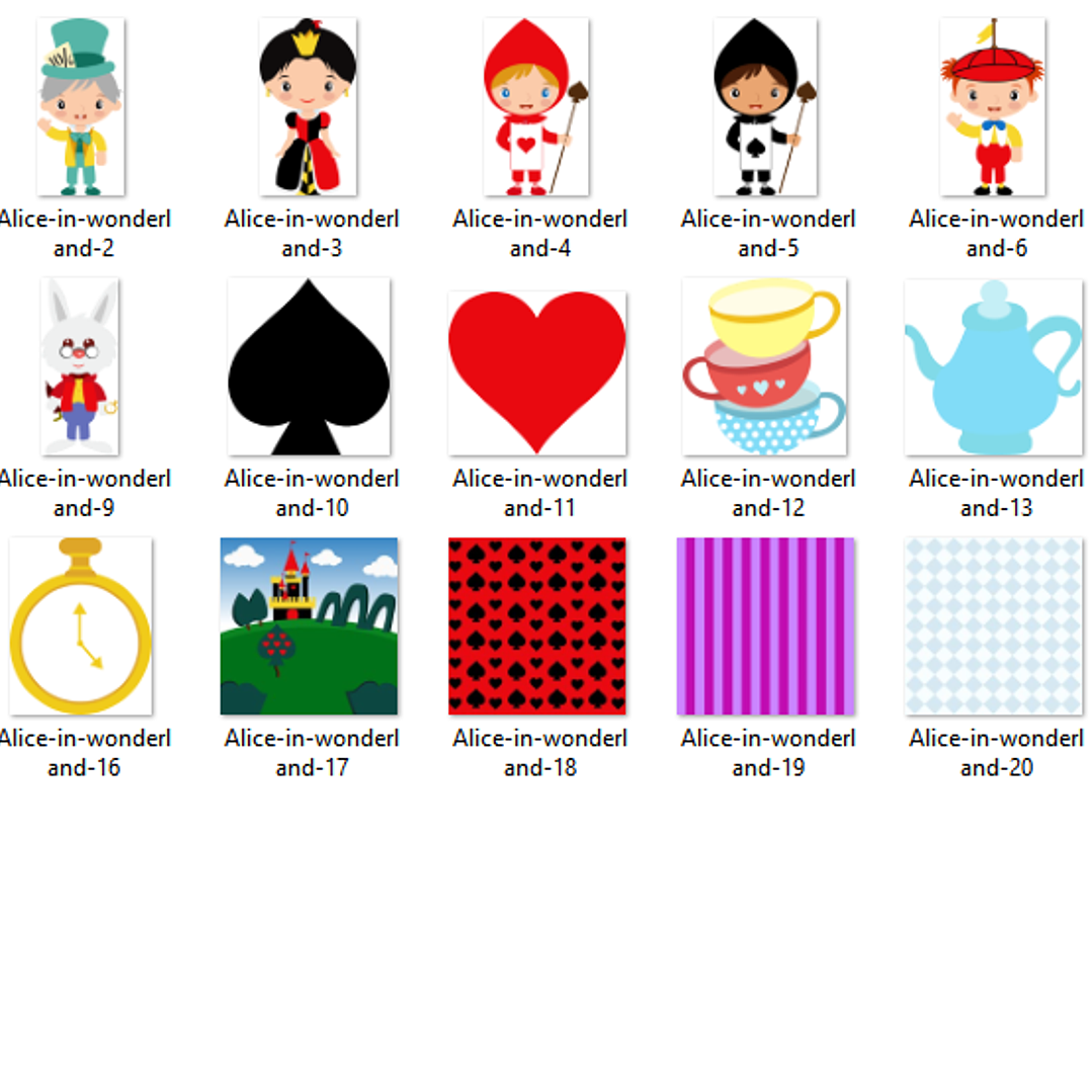 Kit Digital Alice no País das Maravilhas 2