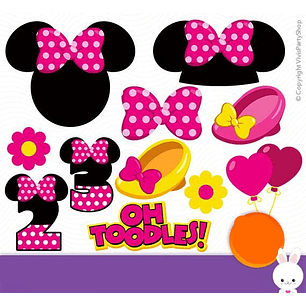 Kit Digital Minnie Mouse Rosa 
