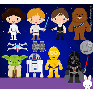 Kit Digital Star Wars Personagens 