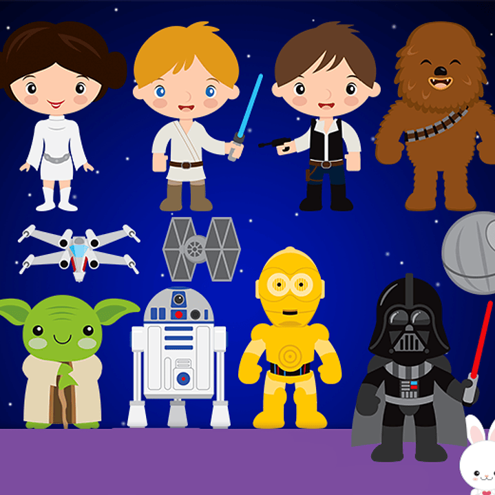 Kit Digital Star Wars Personagens  1