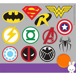 Kit Digital Logo Dos Super Herois 