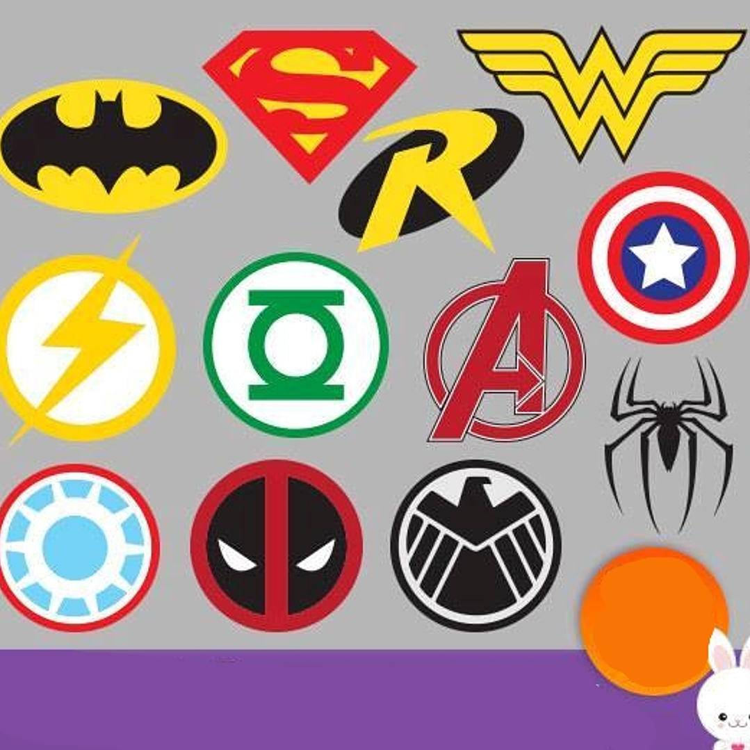 Kit Digital Logo Dos Super Herois  1